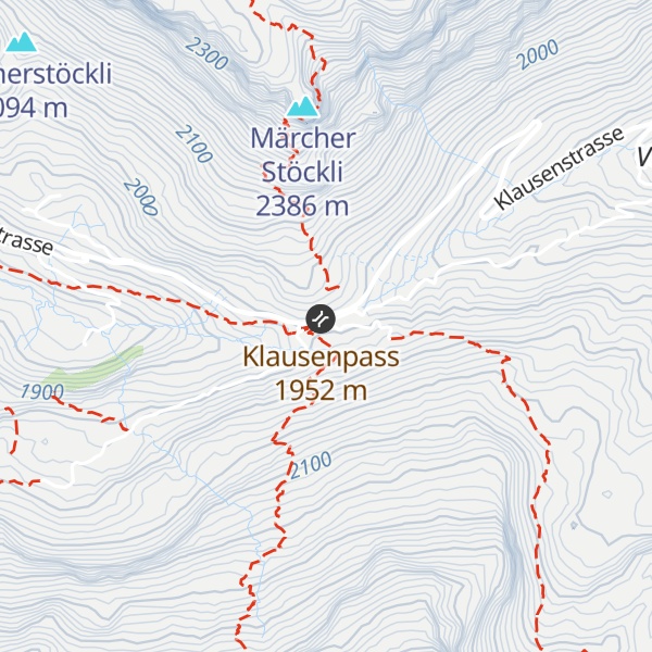 Map of Klausenpass - Restaurant-Kiosk