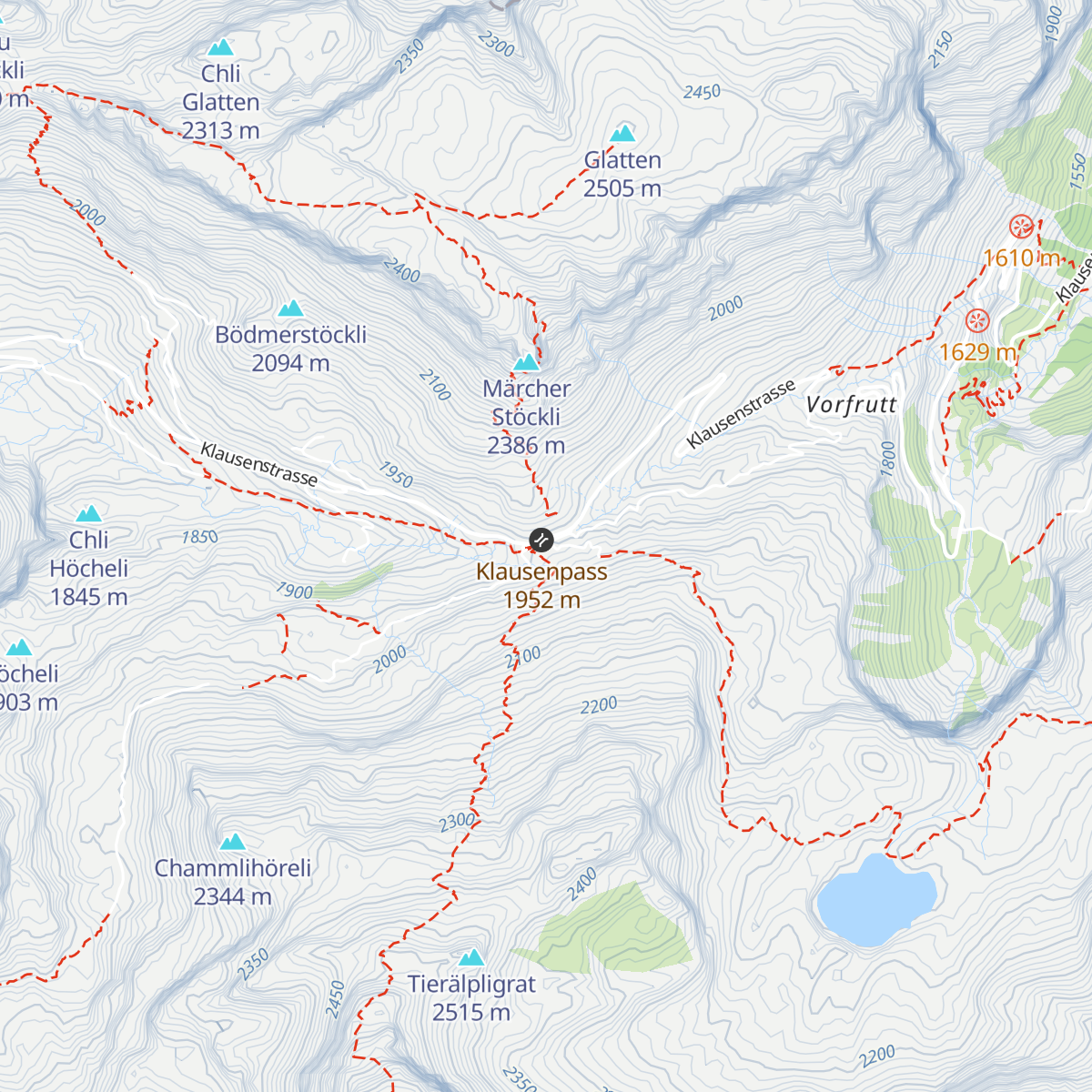 Klausenpass - Restaurant-Kiosk map