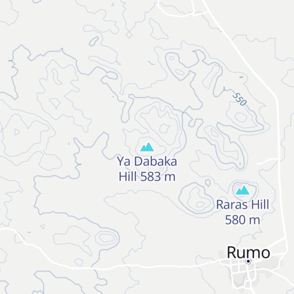 Map of Ya Dabaka Hill