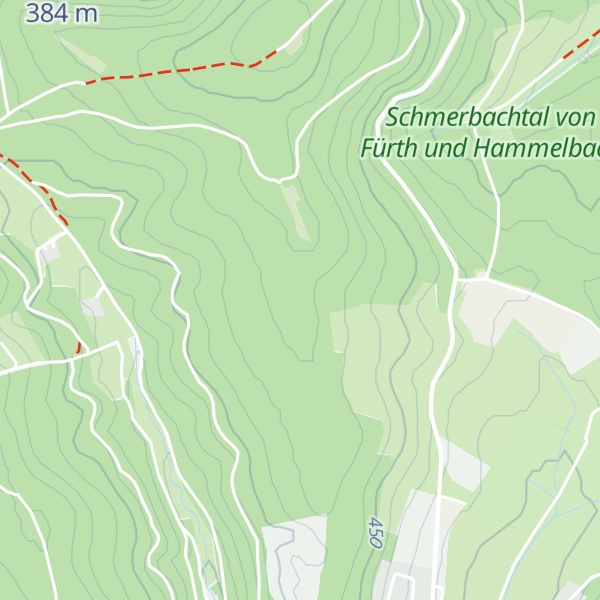 Map of Hütte an der krummen Tanne