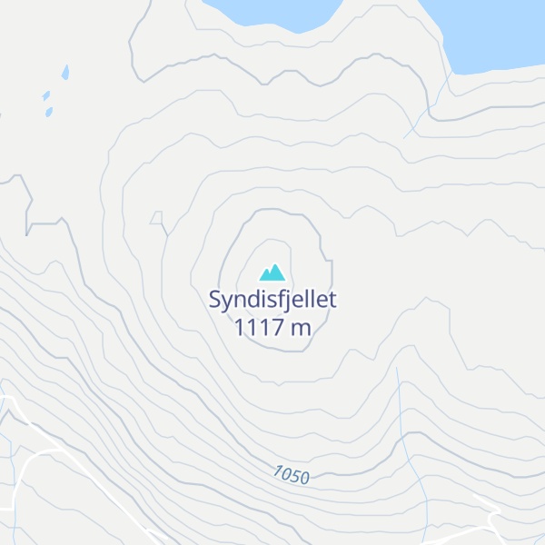 Map of Syndisfjellet