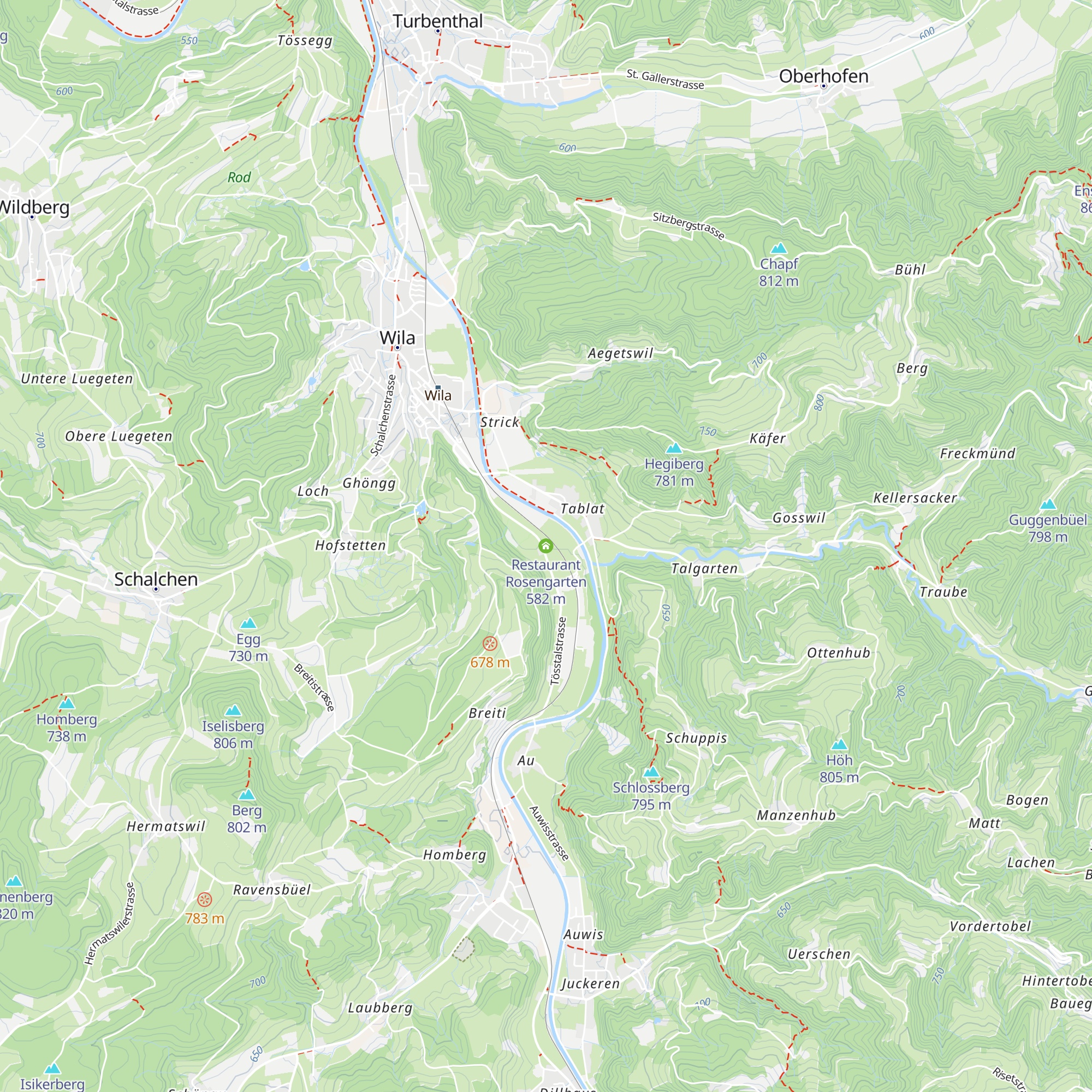 Restaurant Rosengarten map