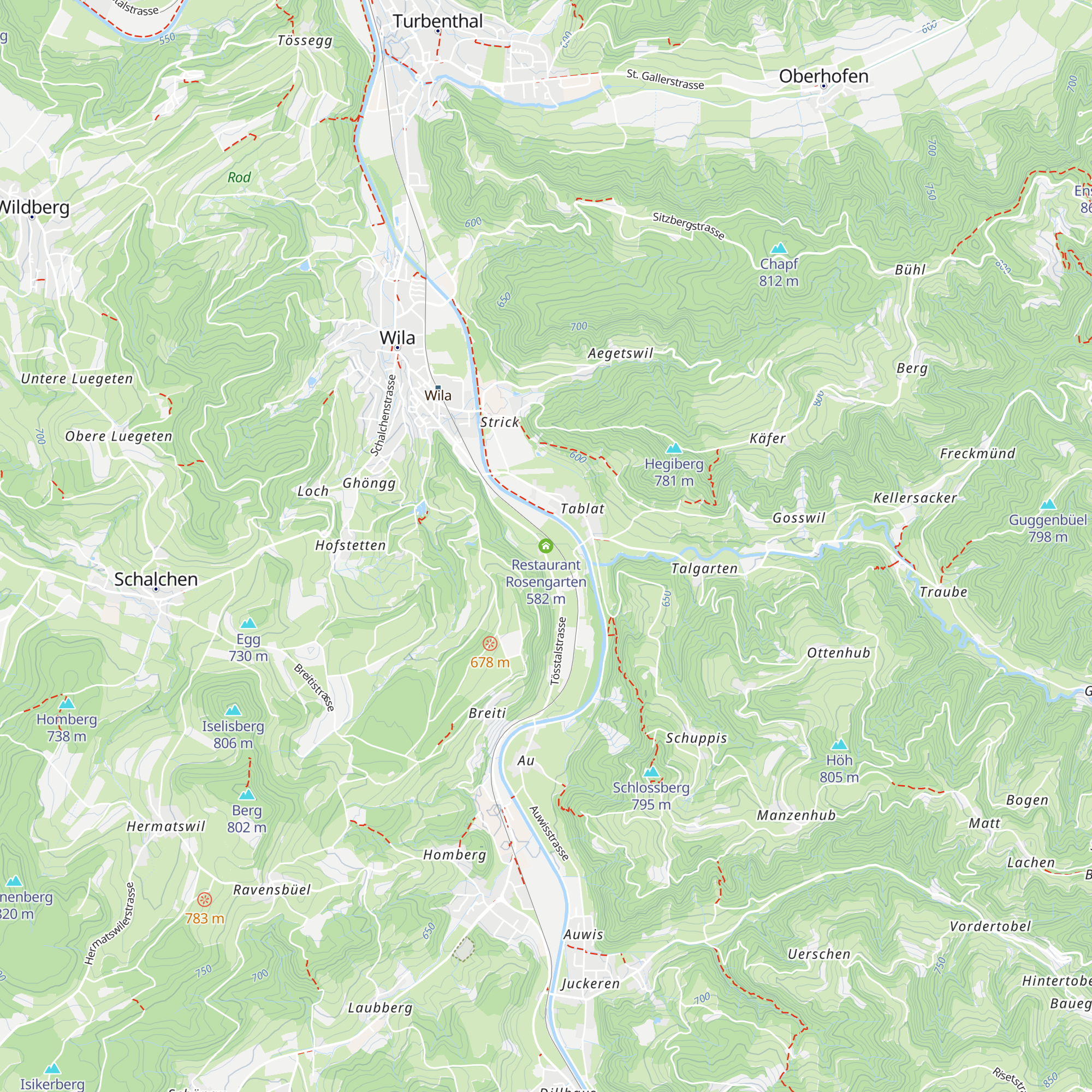 Restaurant Rosengarten map
