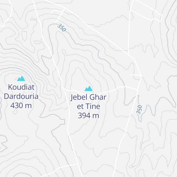 Map of Jebel Ghar et Tine