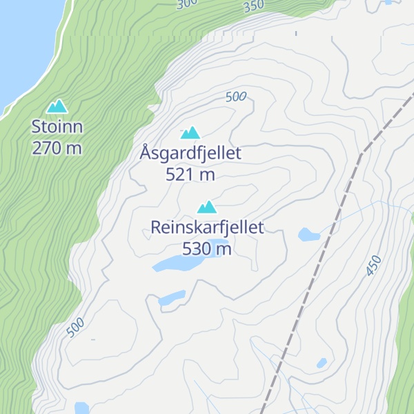 Map of Reinskarfjellet