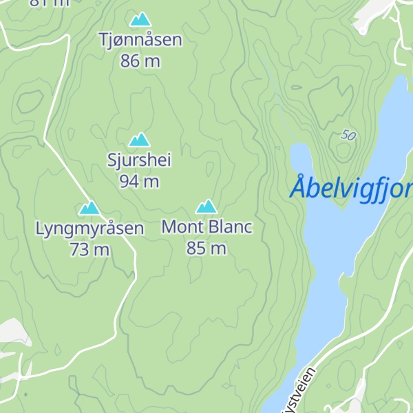Map of Mont Blanc