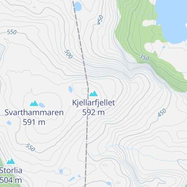 Map of Kjellarfjellet