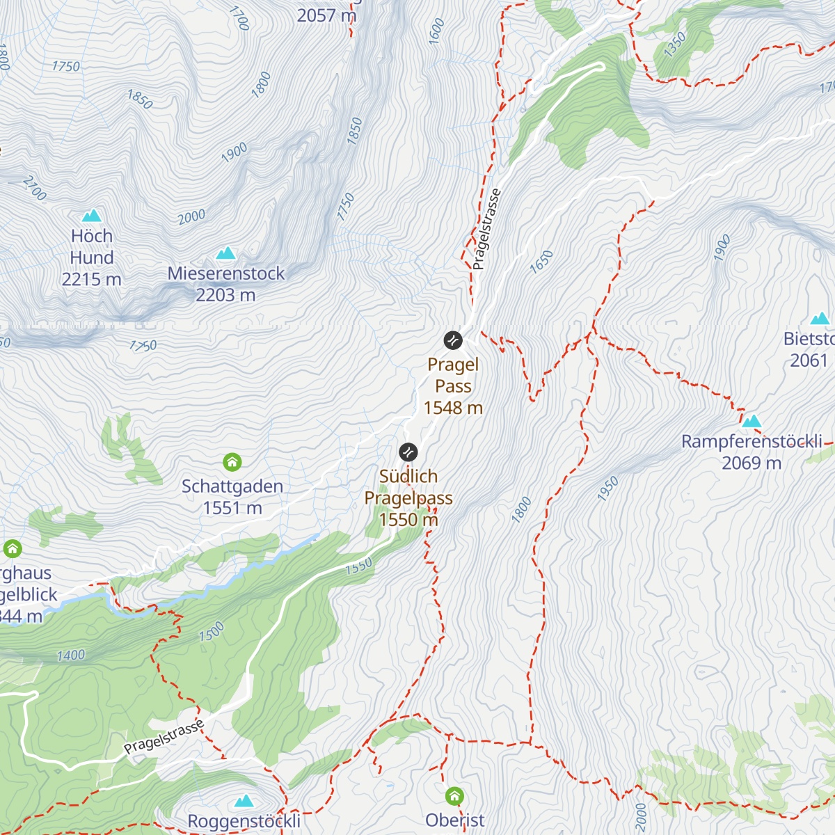 Pragelpasshöhe map