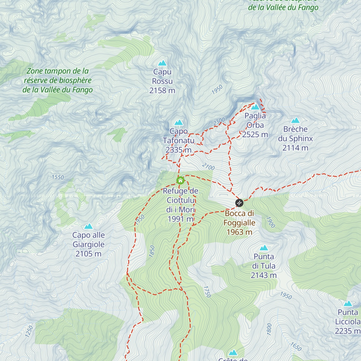 Refuge de Ciottulu di i Mori map