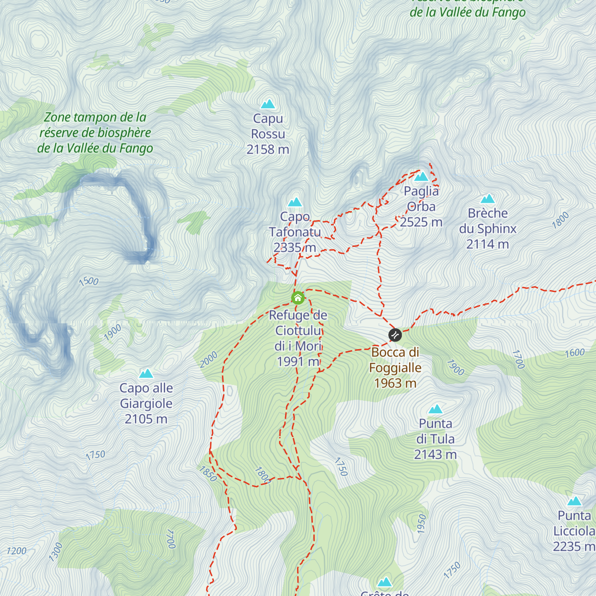Refuge de Ciottulu di i Mori map