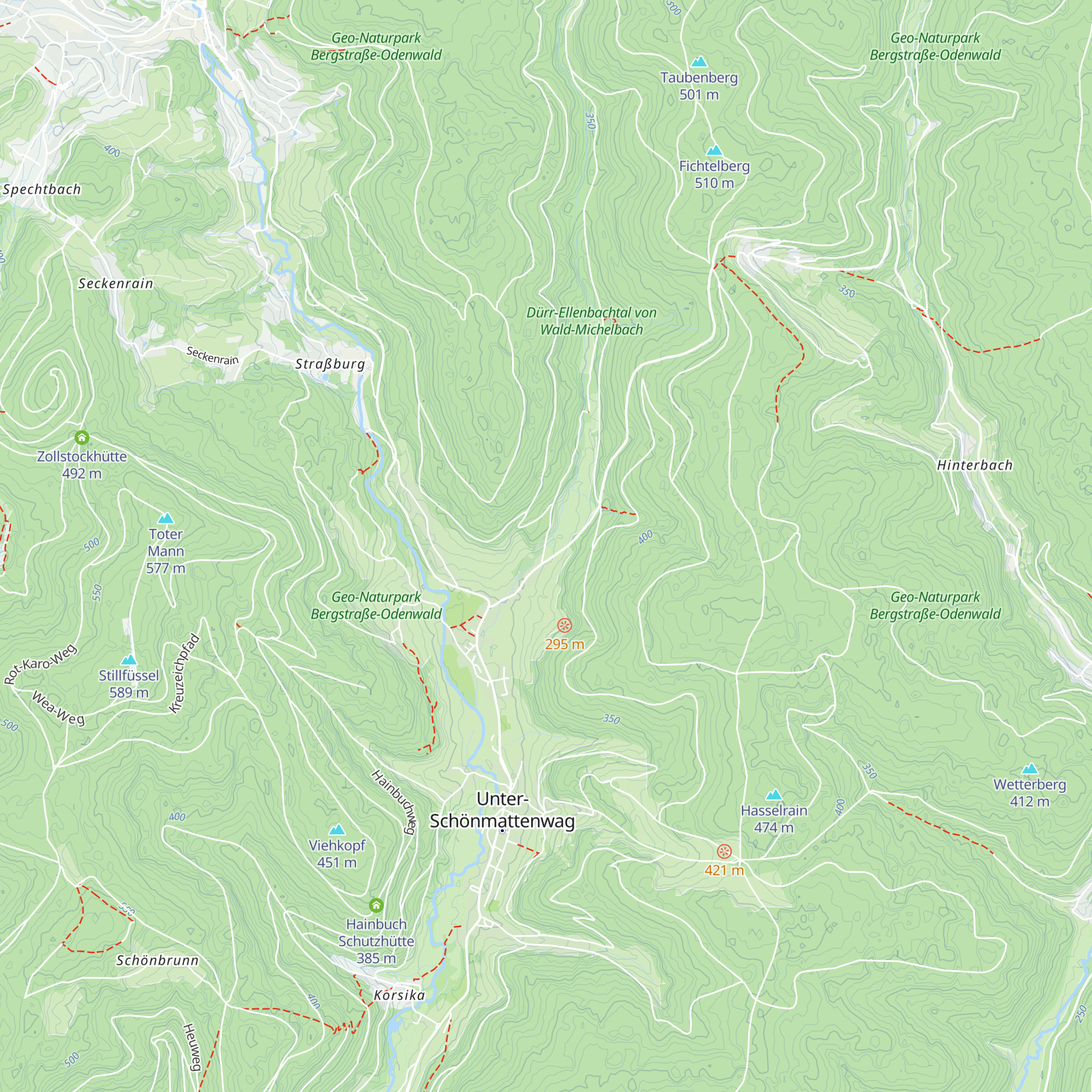 Grillhütte Ober-Schönmattenwag map