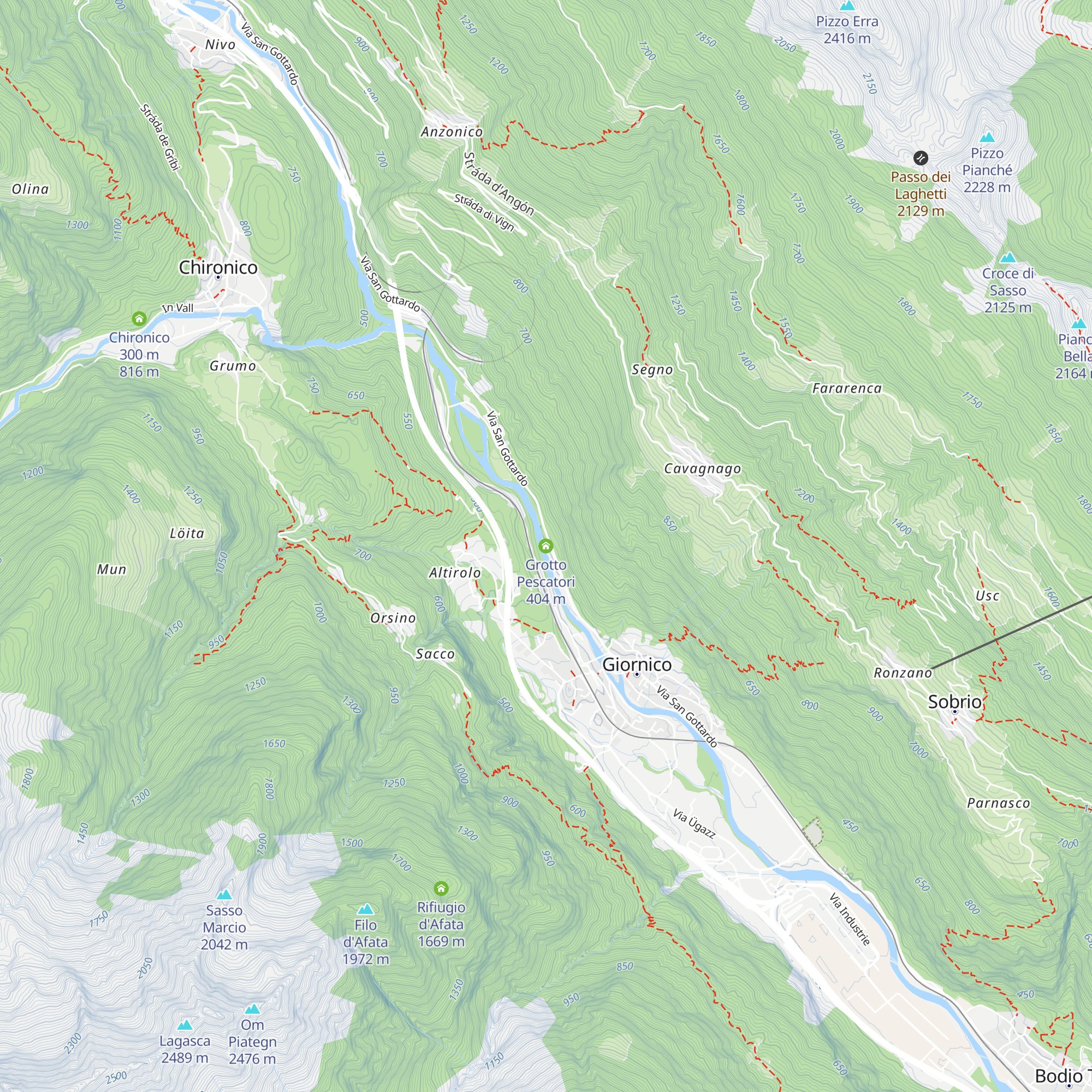 Grotto Pescatori map