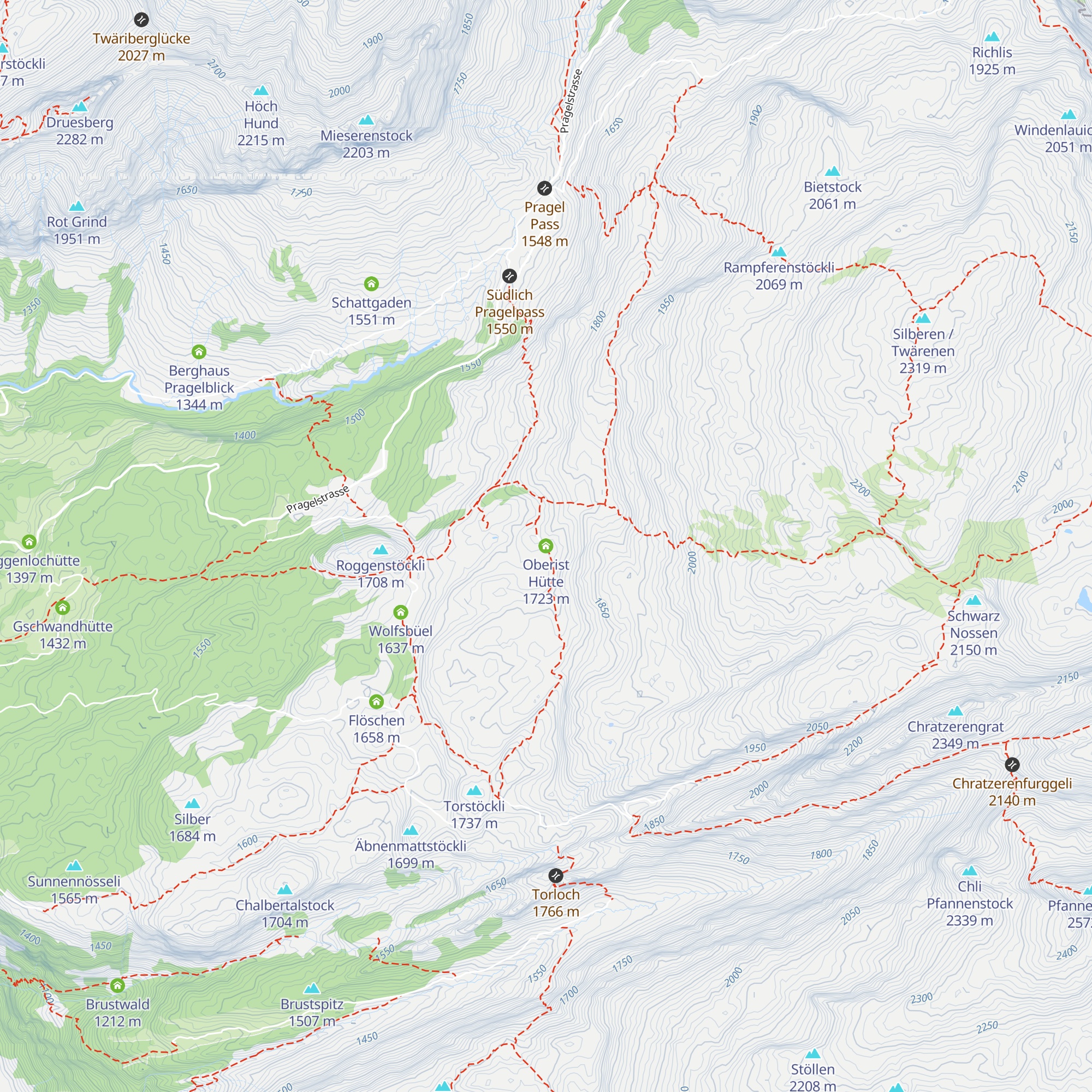 Oberist Hütte map