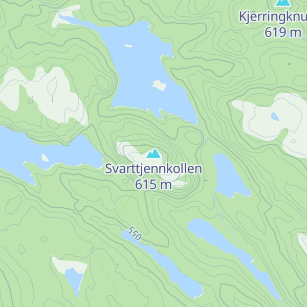 Map of Svarttjennkollen