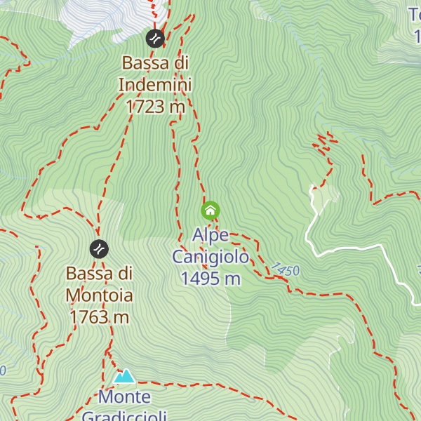 Map of Alpe Canigiolo