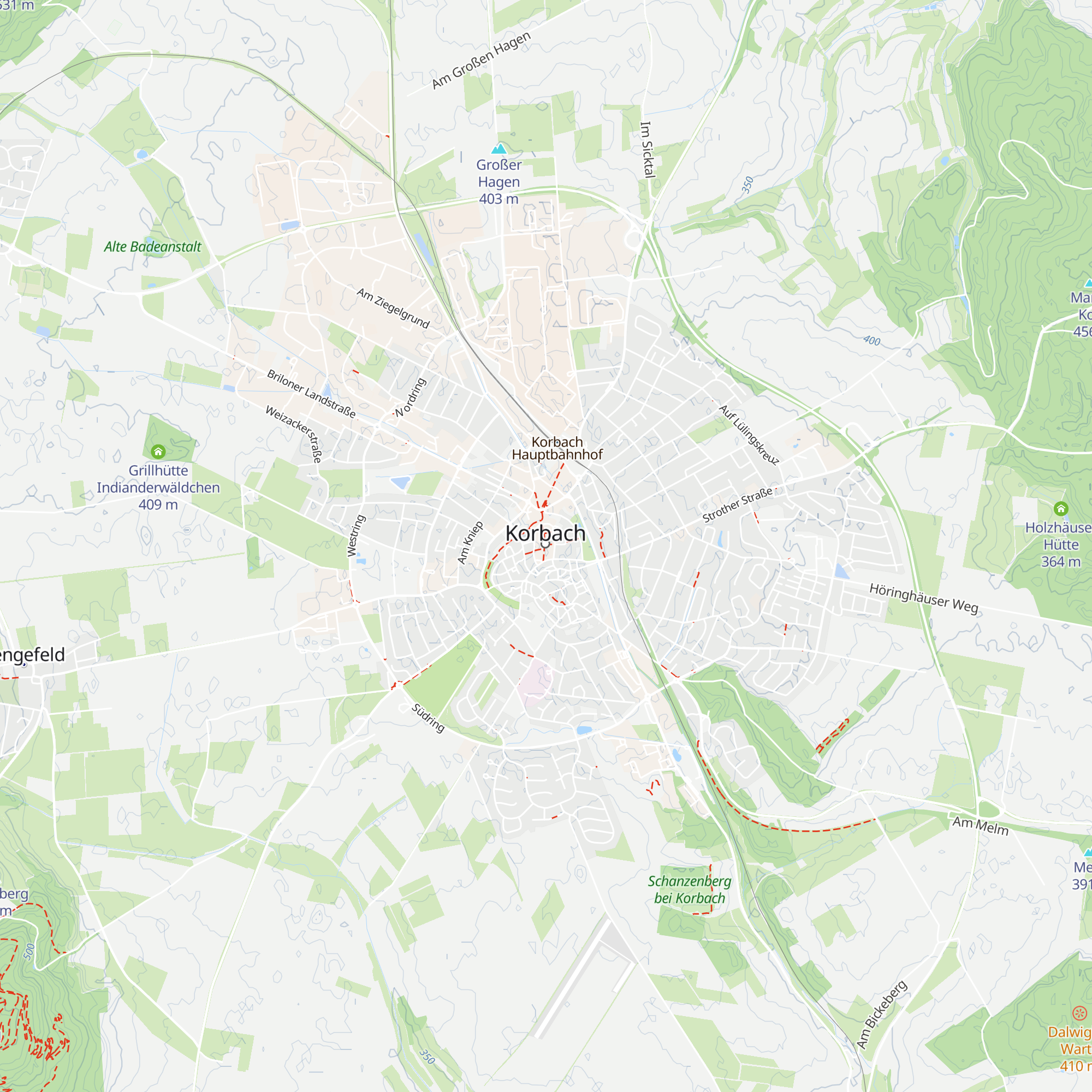 Korbach-Information map