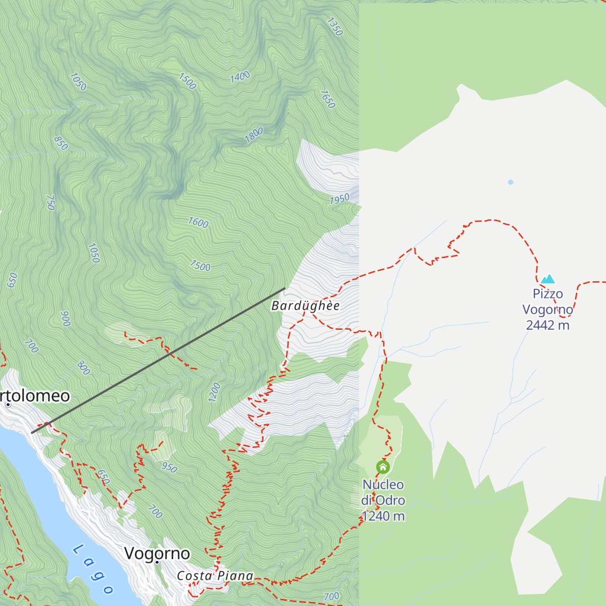 Capanna Bardughè map