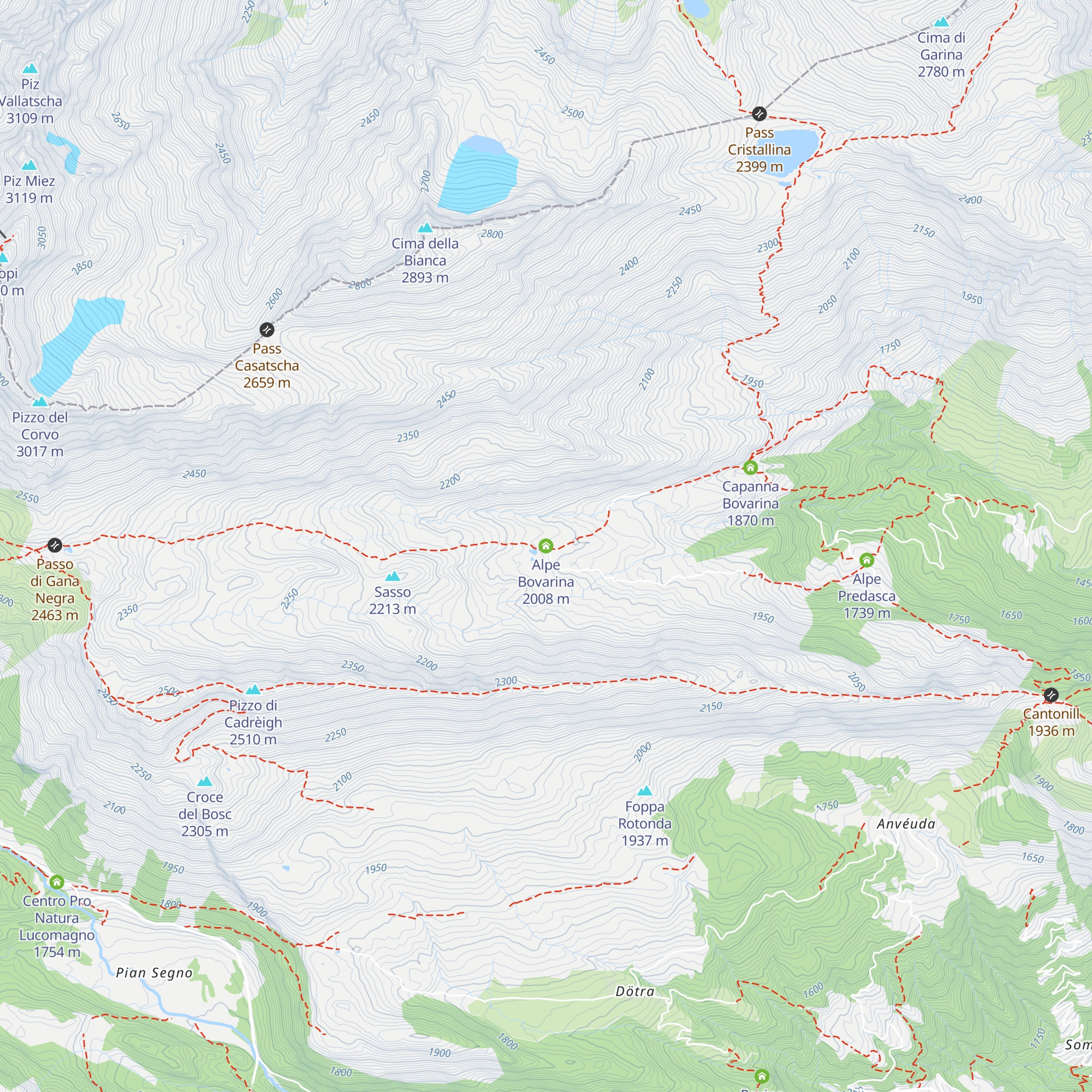 Alpe Bovarina map