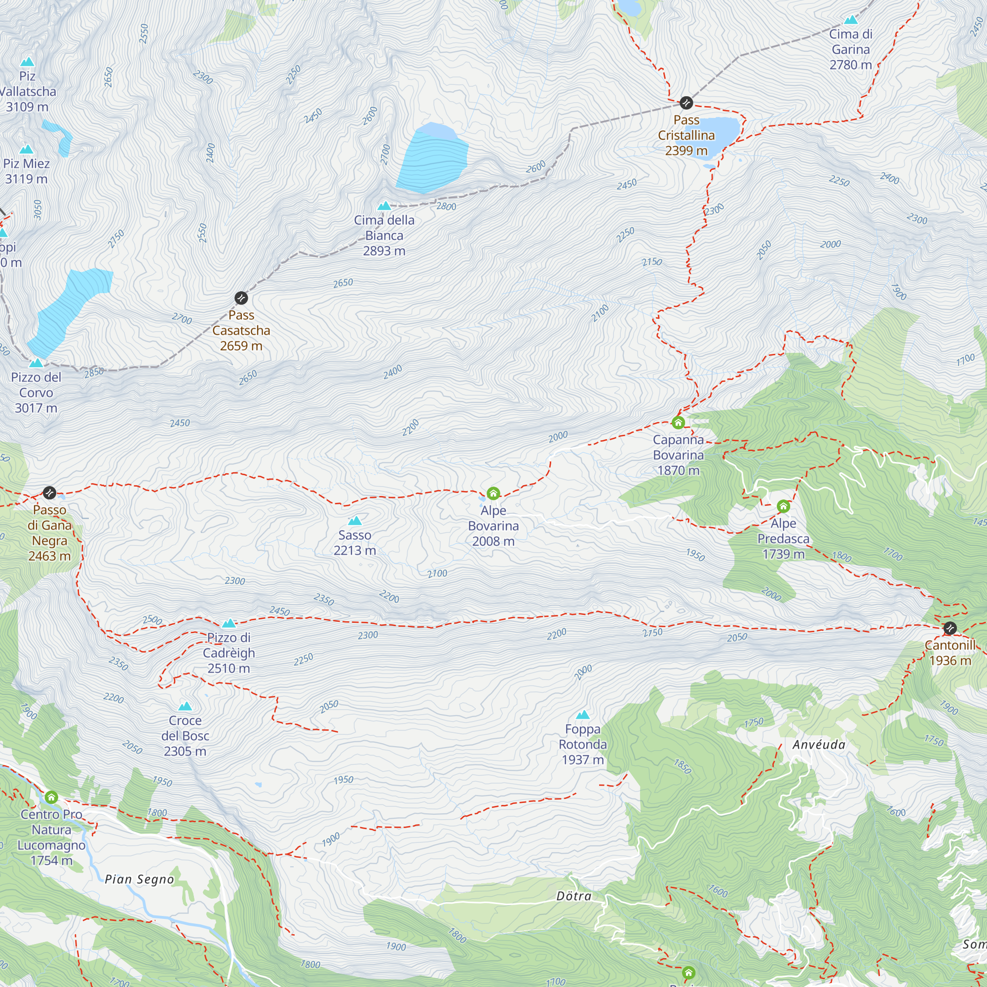 Alpe Bovarina map