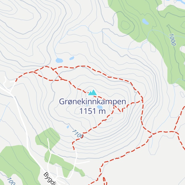 Map of Grønekinnkampen