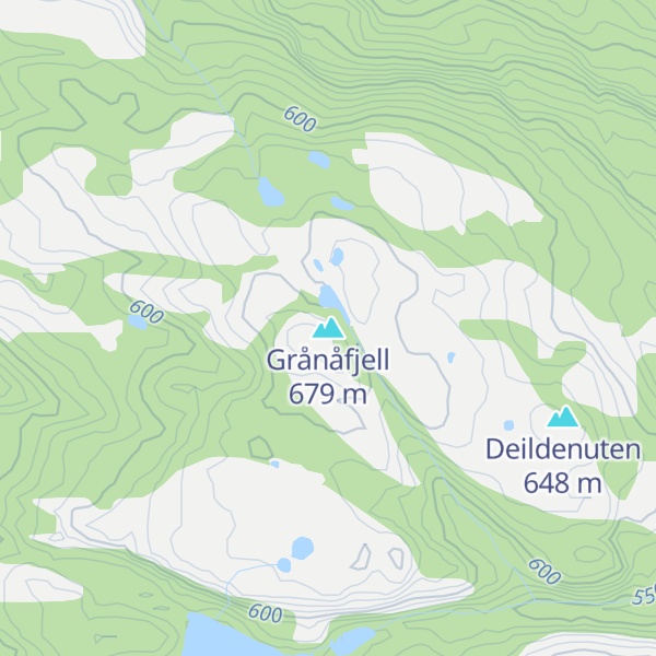 Map of Grånåfjell