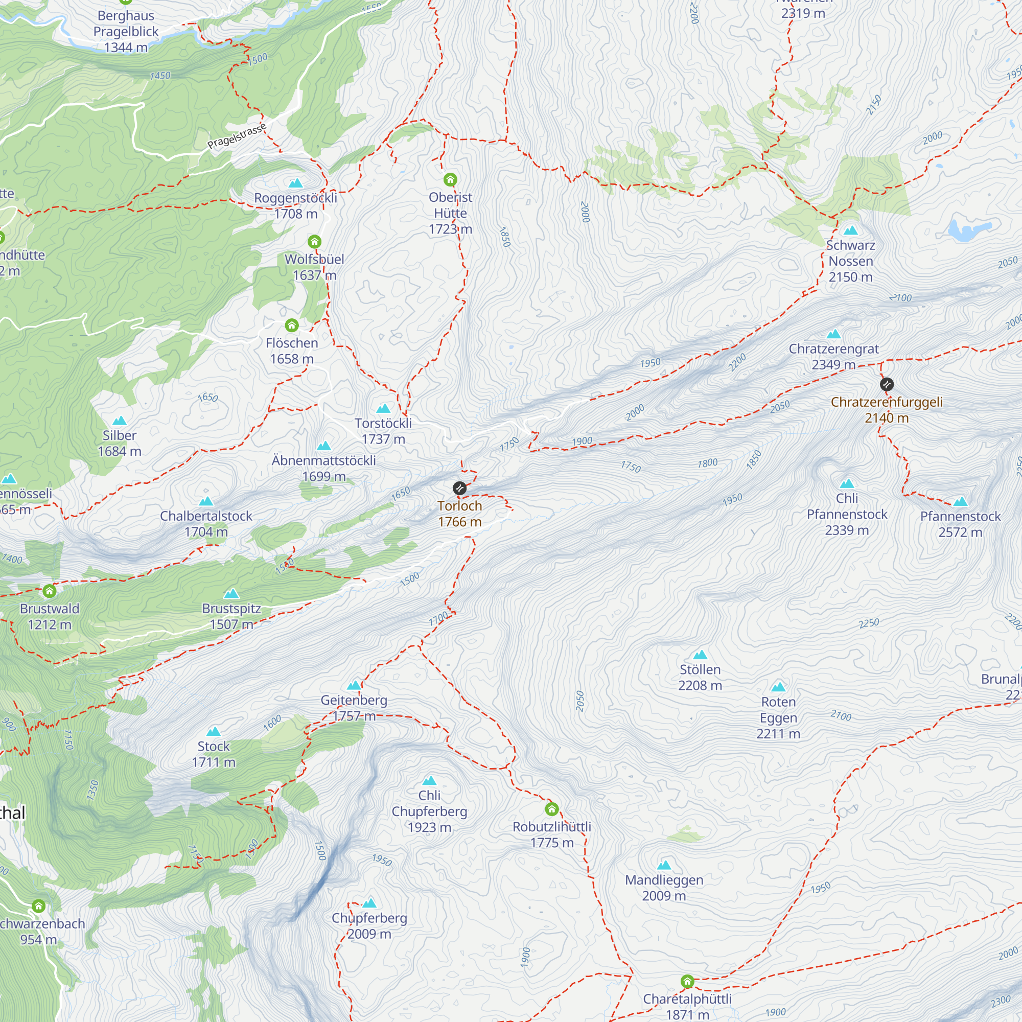 Hintersten Hütten map
