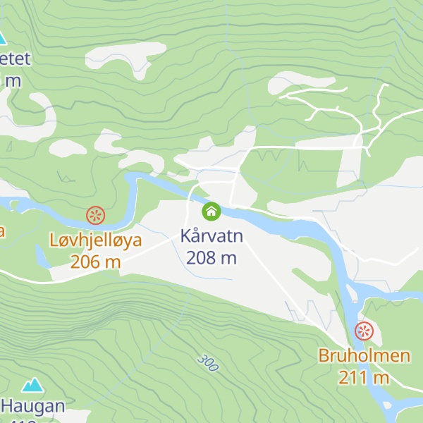 Map of Kårvatn