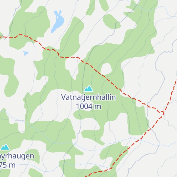Map of Vatnatjernhallin