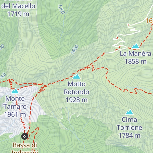Map of Motto Rotondo