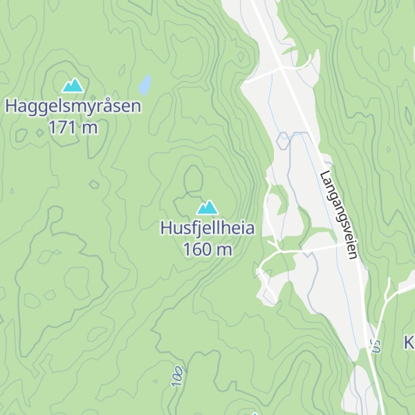 Map of Husfjellheia