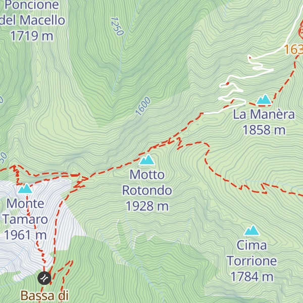 Map of Ex Rifugio Motto Rotondo