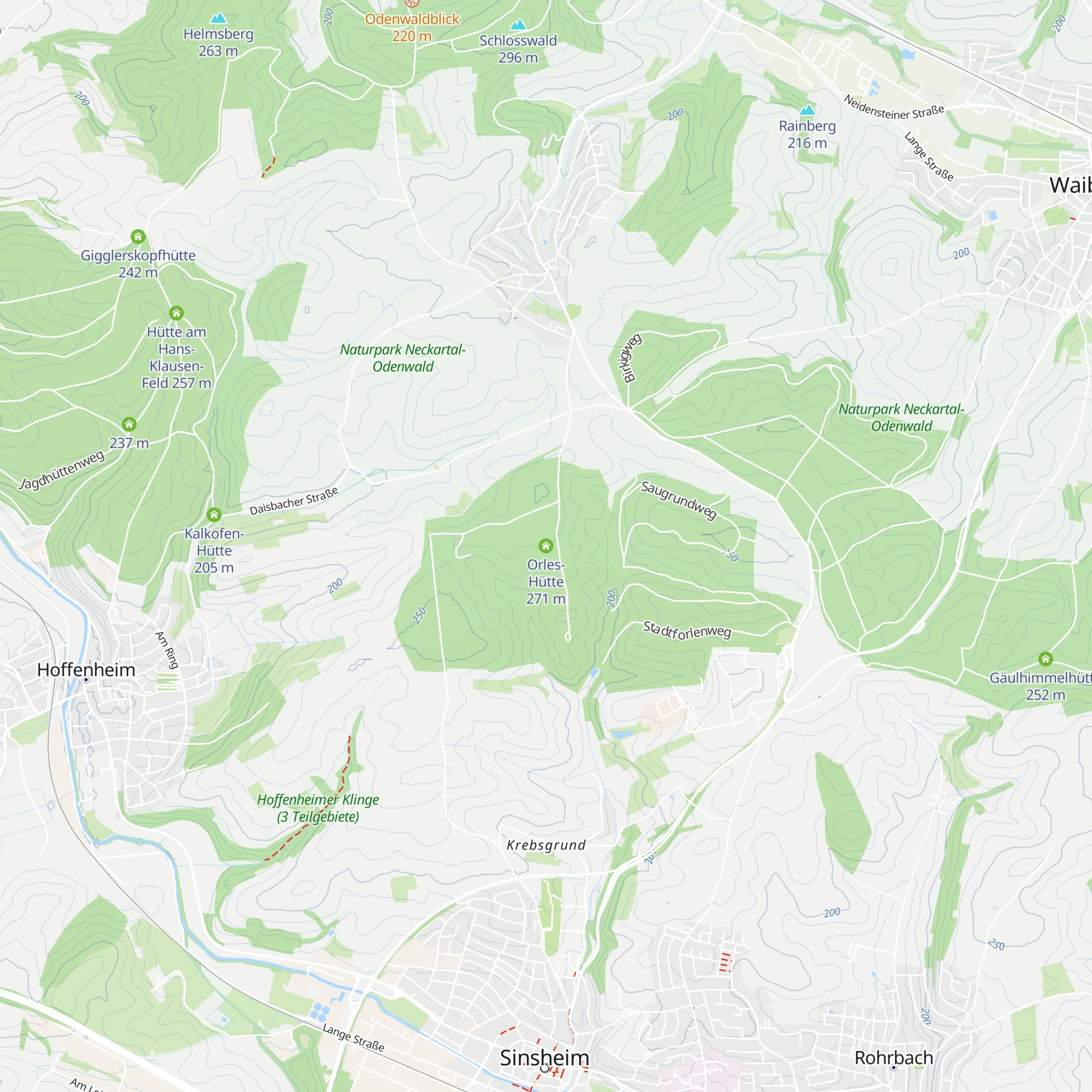 Orles-Hütte map