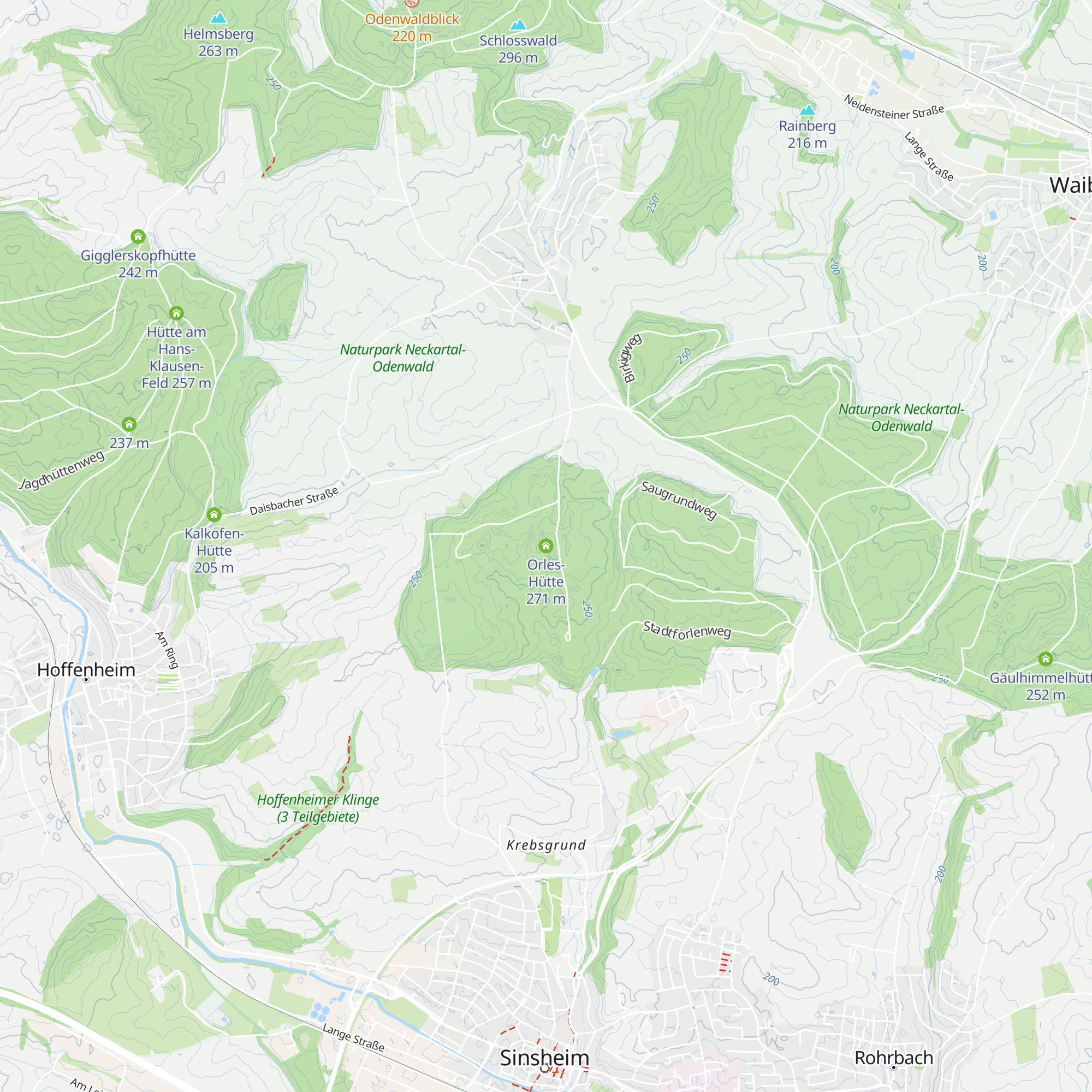 Orles-Hütte map