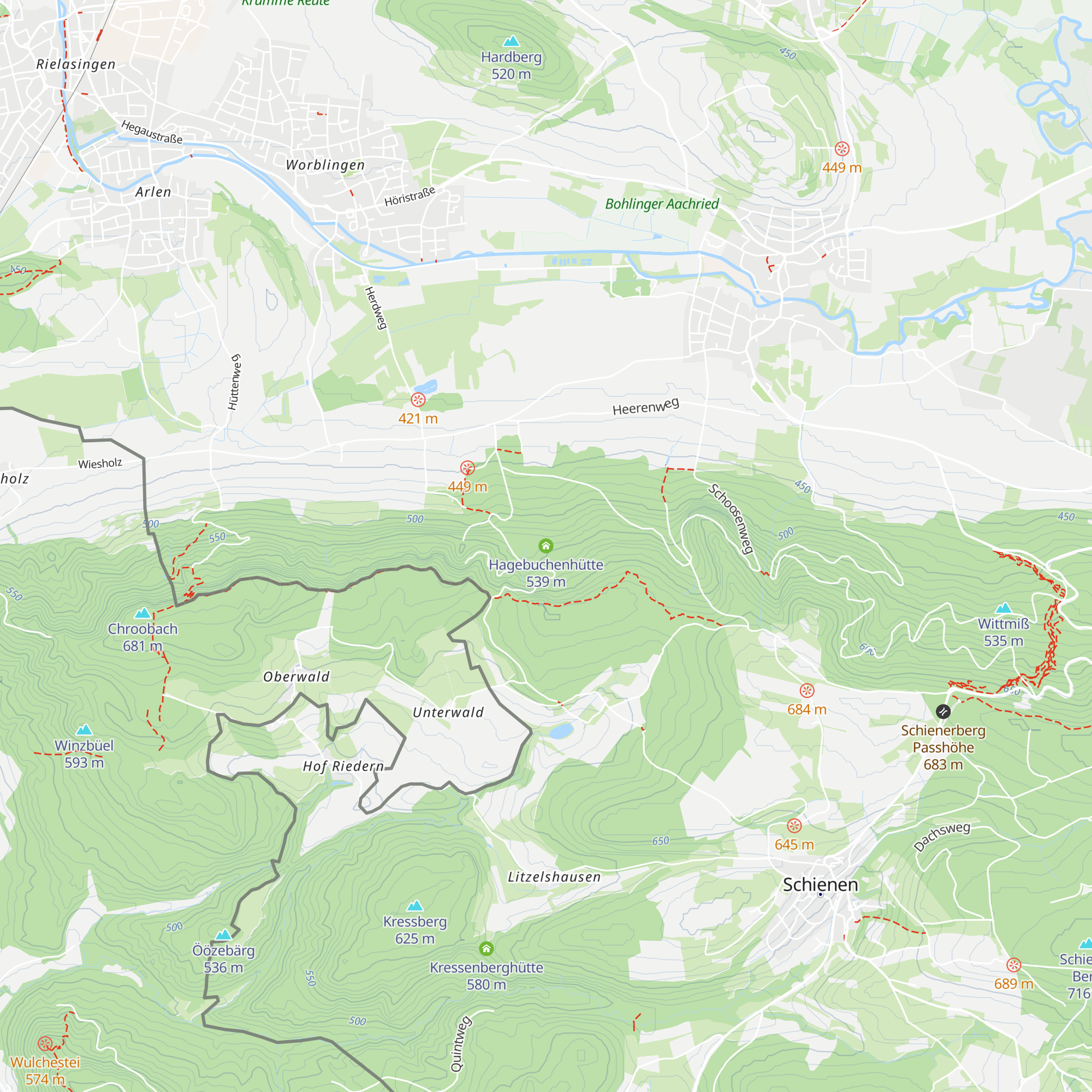 Hagebuchenhütte map