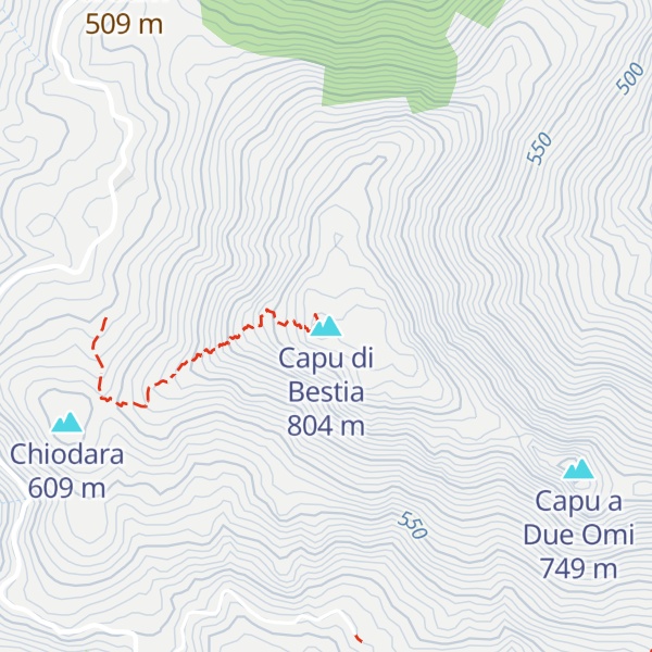 Map of Capu di Bestia