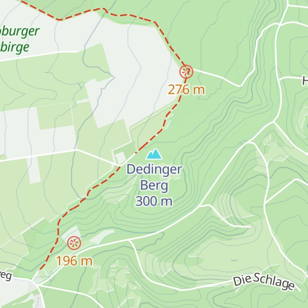 Map of Dedinger Berg
