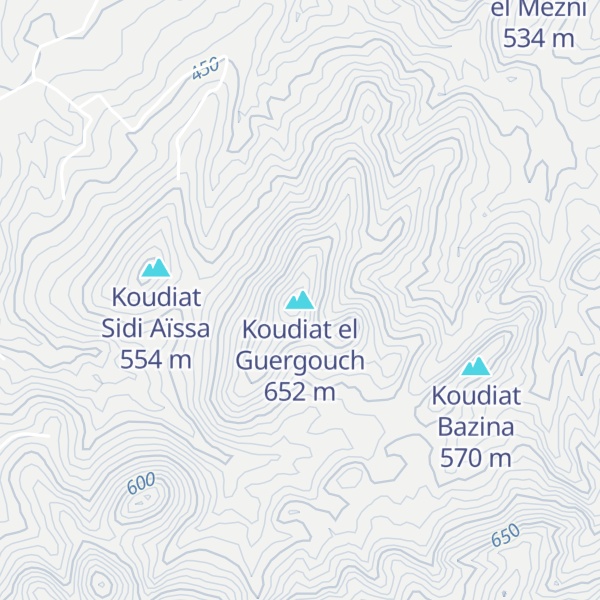 Map of Koudiat el Guergouch