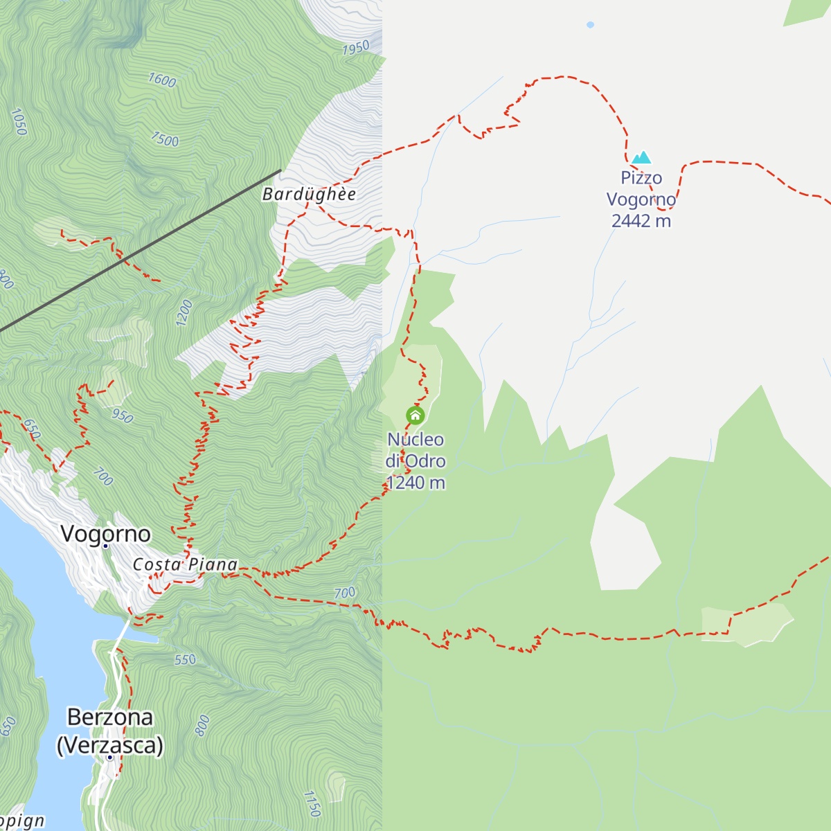Nucleo di Odro map