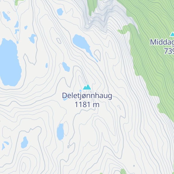 Map of Deletjønnhaug