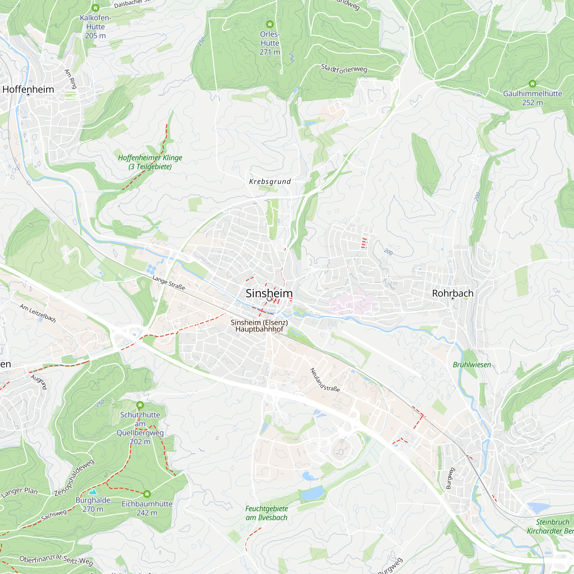 Stadtverwaltung Sinsheim map