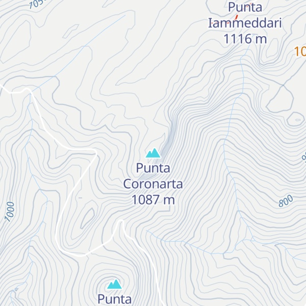 Map of Punta Coronarta
