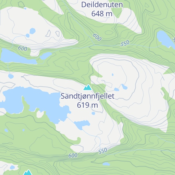 Map of Sandtjønnfjellet