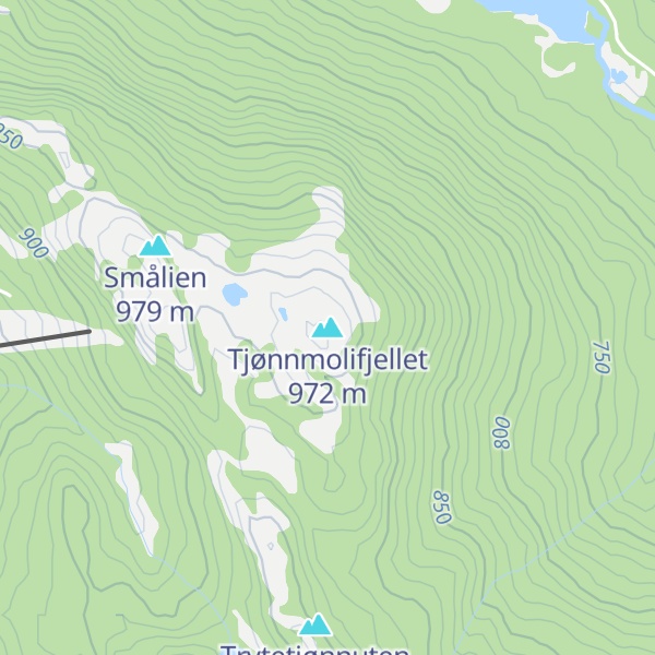Map of Tjønnmolifjellet