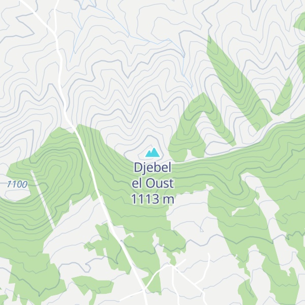 Map of Djebel el Oust