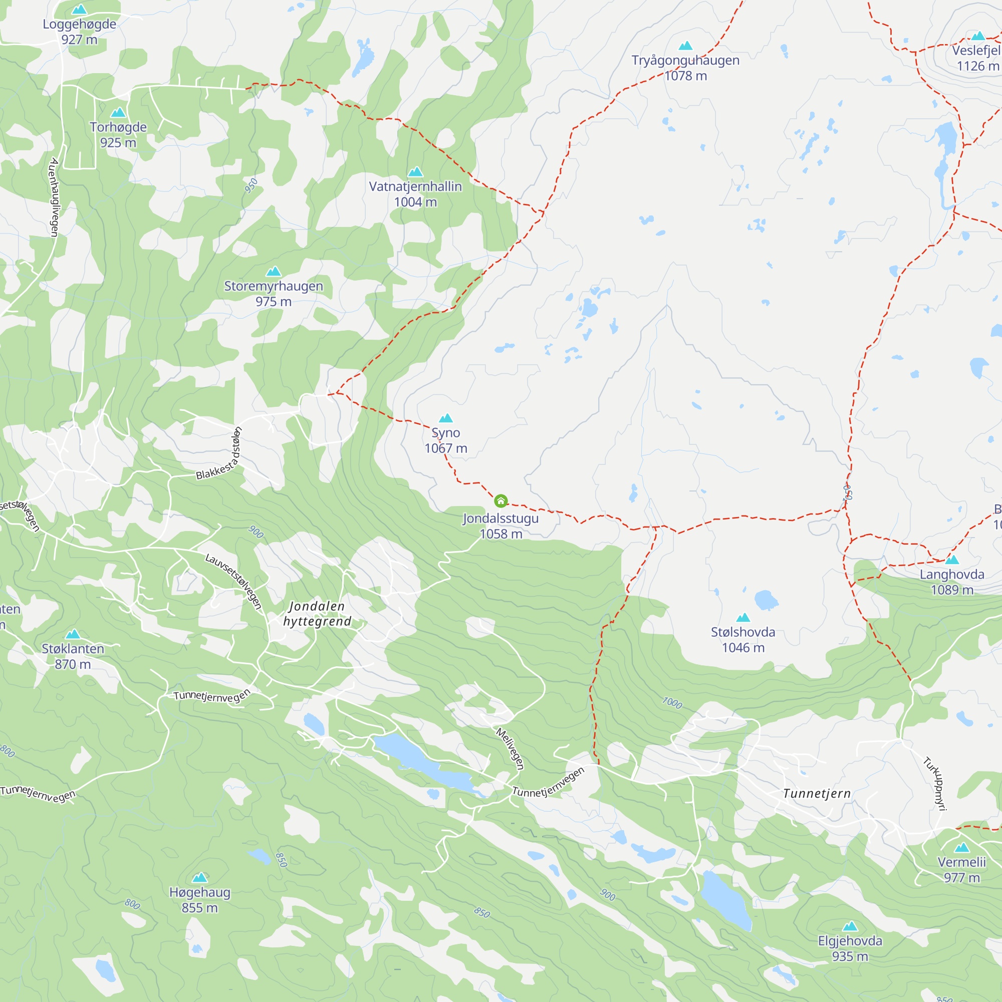 Jondalsstugu map