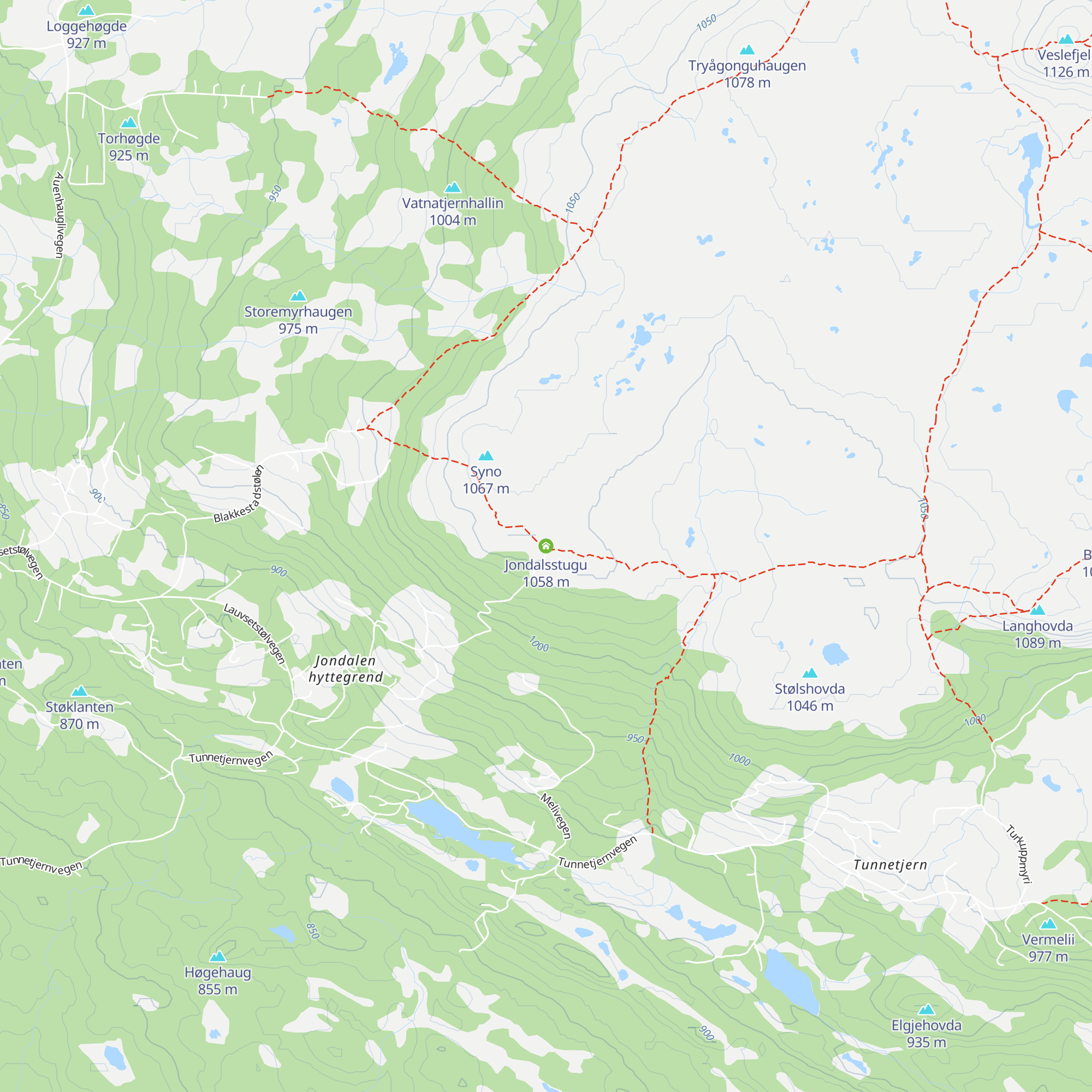 Jondalsstugu map
