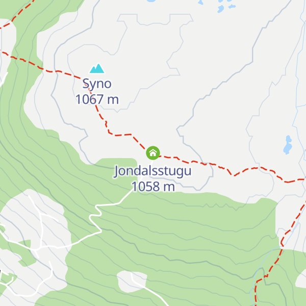 Map of Jondalsstugu