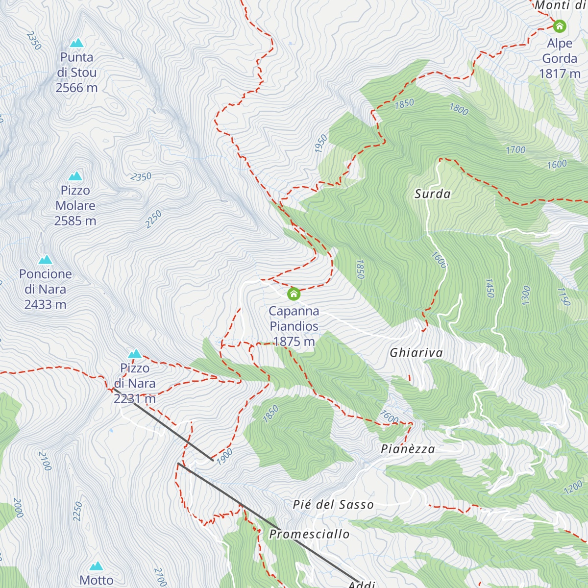 Capanna Piandios map