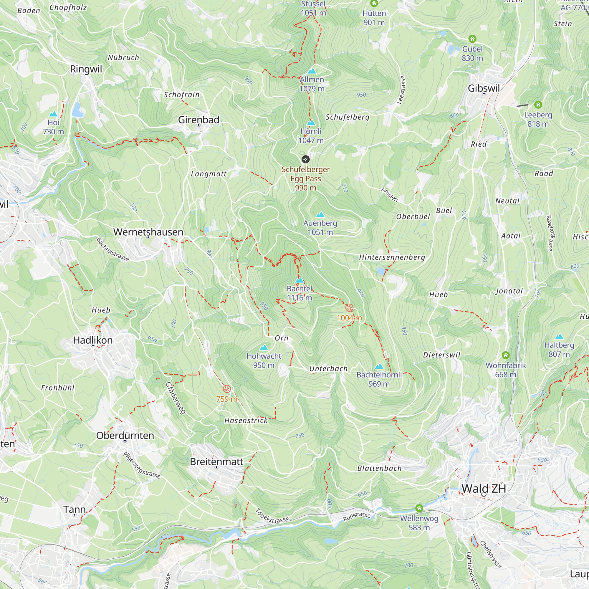 Besen-Beiz Bachtel map