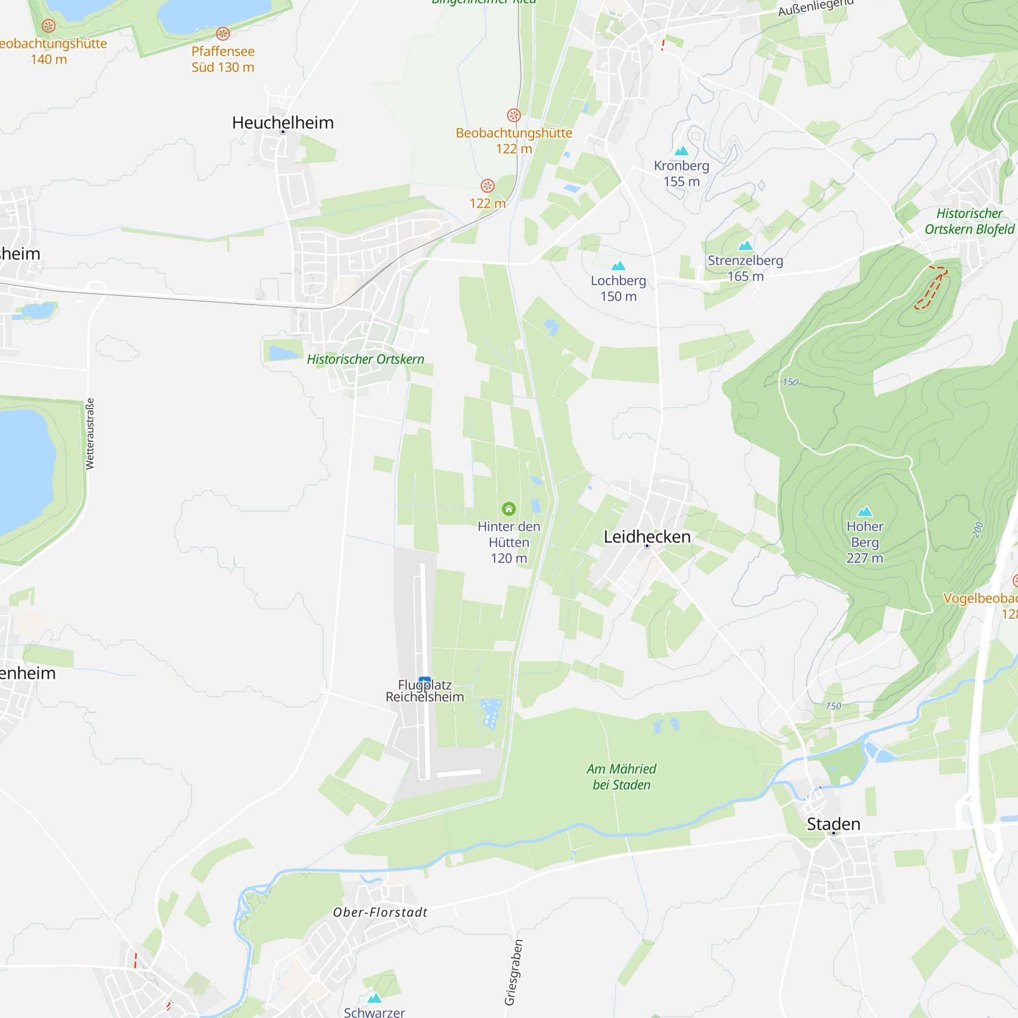 Hinter den Hütten map